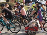 Rowerzyści biorący udział w ,,Bicyklomanii 2024''