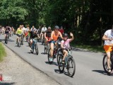 Rowerzyści biorący udział w ,,Bicyklomanii 2024''
